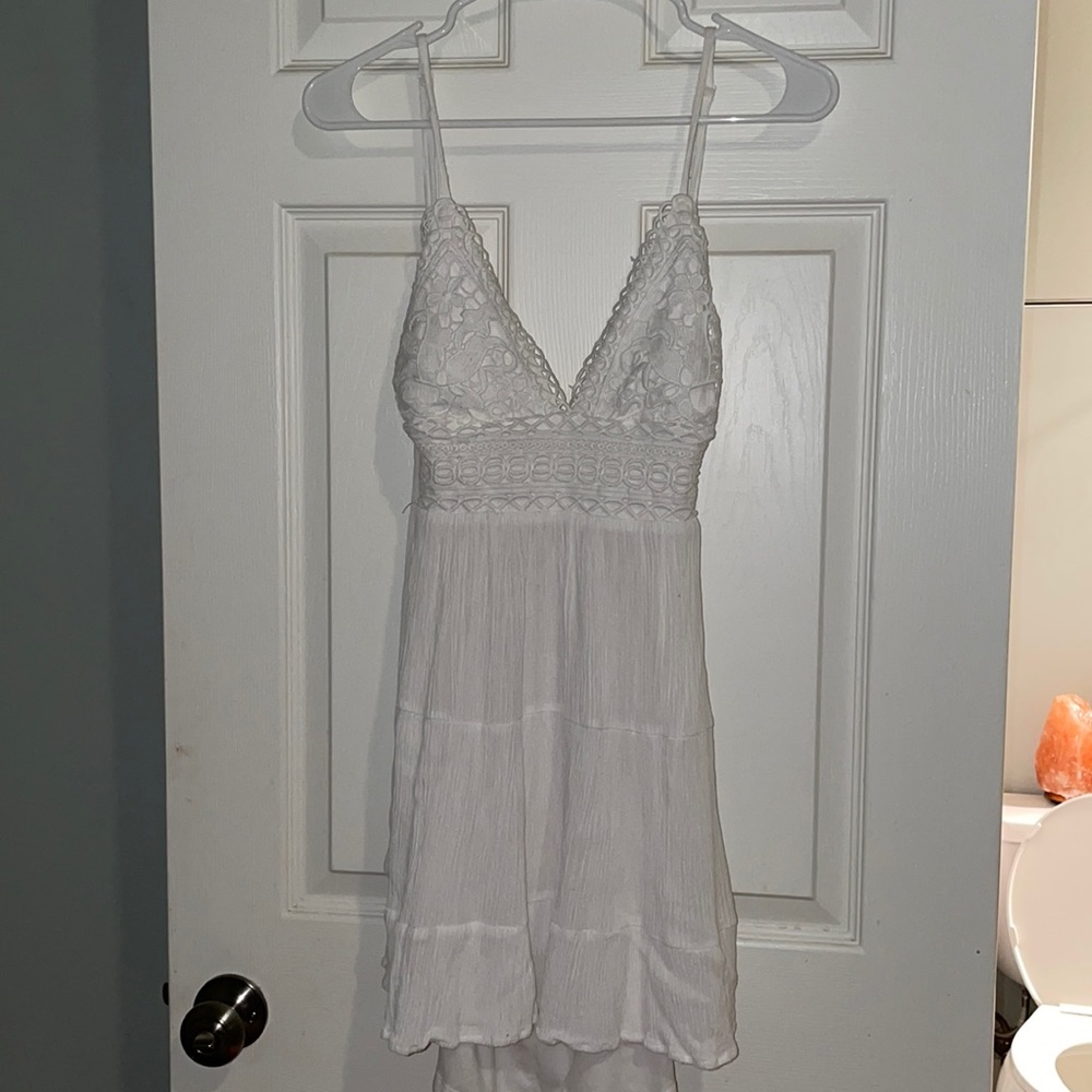 White Crochet Dress